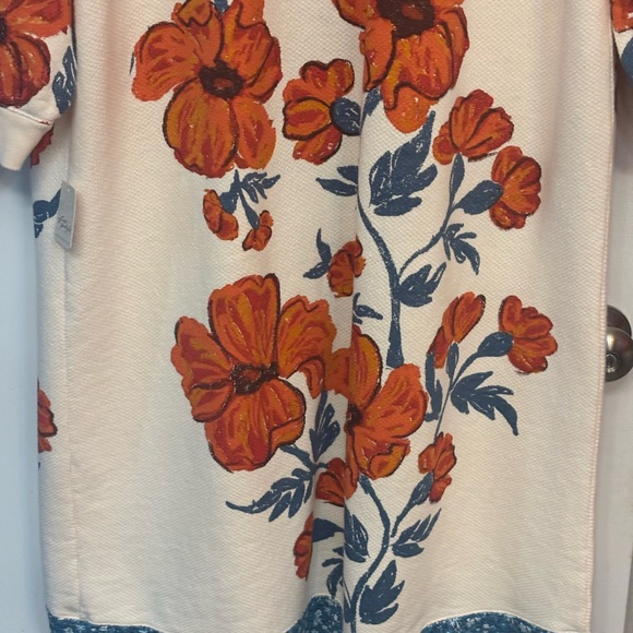 Free People Blue and Orange Floral Coat - Picture 7 of 8